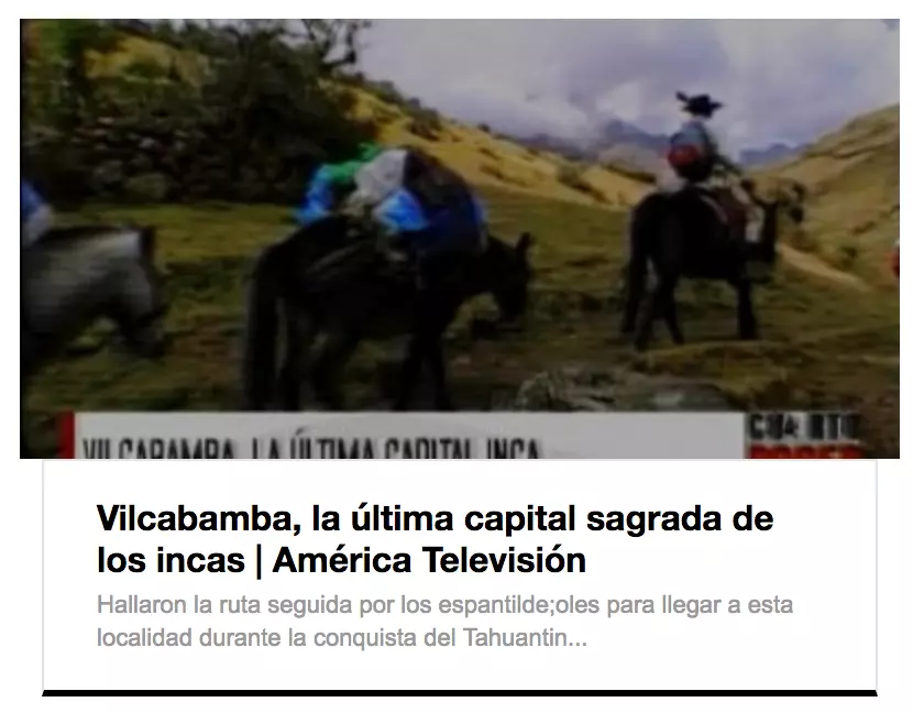 Hatun Vilcabamba :-: Hatun Vilcabamba :-: